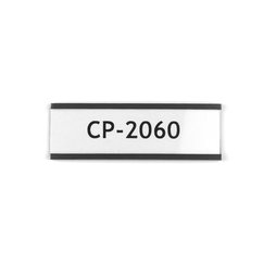 CP-2060, Etichette magnetiche 60 x 20 mm, profili magnetici a C, con etichetta di carta & pellicola di protezione, per etichettare scaffali metallici
