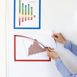QMS-A4, Cartella magnetica A4, per appendere avvisi, per lavagne bianche, armadi, etc..., formato A4