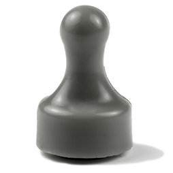 M-PIN/grey, Puntine magnetiche 'Player' grigie, puntine magnetiche per bacheca a forma di pedina, 10 pezzi per set, colore: grigio