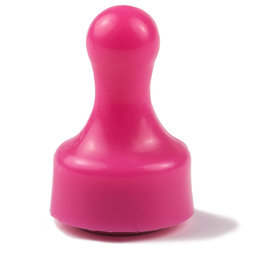 M-PIN/pink, Puntine magnetiche 'Player' rosa, puntine magnetiche per bacheca a forma di pedina, 10 pezzi per set, colore: rosa