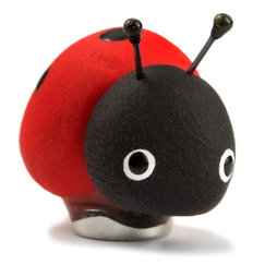 LIV-41/ladybug, Magneti handmade, pezzi unici in fimo in un set da 4, coccinella