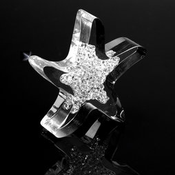 LIV-54, Stella di mare, potente calamita da frigo, con cristalli Swarovski