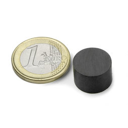 FE-S-15-10, Disque magnétique Ø 15 mm, hauteur 10 mm, ferrite, Y35, sans placage