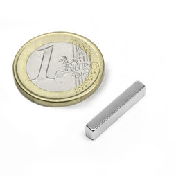 Q-20-04-03-N, Parallelepipedo magnetico 20 x 4 x 3 mm, neodimio, N48, nichelato