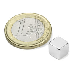 W-07-N, Cubo magnetico 7 mm, neodimio, N42, nichelato
