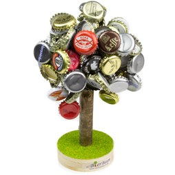 M-47, Albero della birra grande, raccoglitore magnetico di tappi a corona, ideale come regalino per le feste, raccoglie fino a 120 tappi a corona